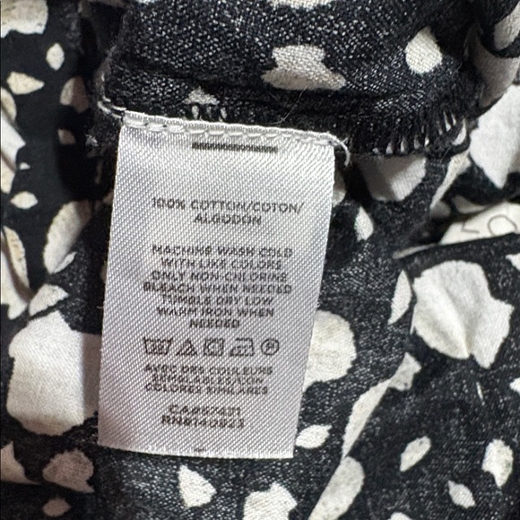 LOFT Sleep Black Cream Shell Tie Strap Sleep Tank sz S - Picture 7 of 7